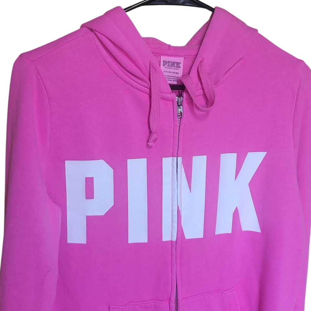 #93 Victoria's Secret PINK Ladies Zip Up Hoodie, Size S - Picture 3 of 6